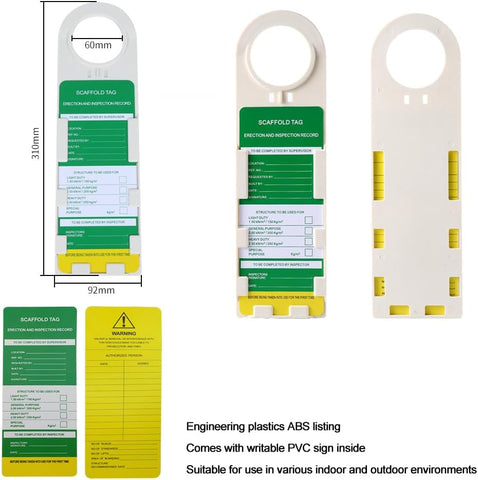 10 Pcs Scaffold Status Holder and Tags Scaffolding Safety Inspection Tags