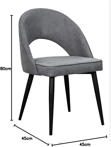 Olmecs Home and  Dining Room Restaurant Chair (grey)