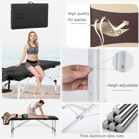 Portable Fitness Massage Table - Professional Adjustable Folding Bed for Ultimate Relaxation Time