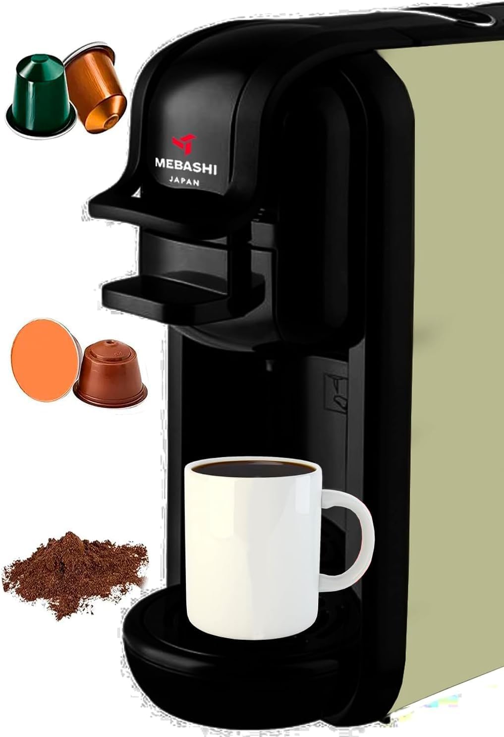 MEBASHI 3-in-1 Multifunction Espresso Capsule Coffee Machine (Black/Red/White) 1450W
