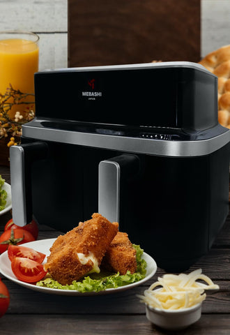 Mebashi 9L Air Fryer Dual Basket with Touch Screen 2600W