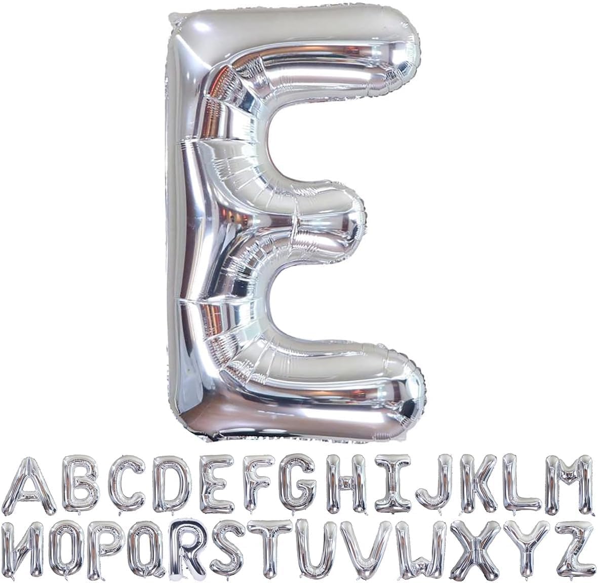 Willow 40 Inch Large Helium Silver Letter for Birthday Party Anniversary Valentine's Day Supplies