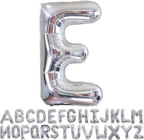 Willow 40 Inch Large Helium Silver Letter for Birthday Party Anniversary Valentine's Day Supplies