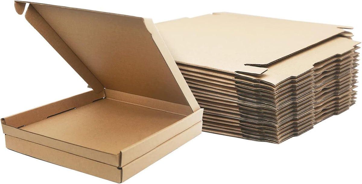 Willow Corrugated Cardboard Shipping Boxes, 20x20x2cm  (50pc Pack)