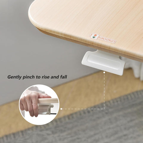 Portable Podium with Lockable Wheels, Height Adjustable Standing Desk with Drawer