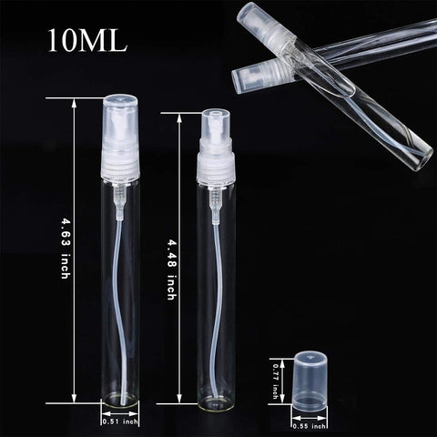 Willow 36Pcs Clear Glass Perfume Spray Bottle  (10ml / 5ml)