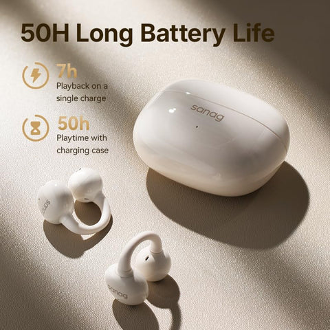Sanag Z60S Open Ear Free Clip On Headphones, True Wireless Bluetooth Earbuds