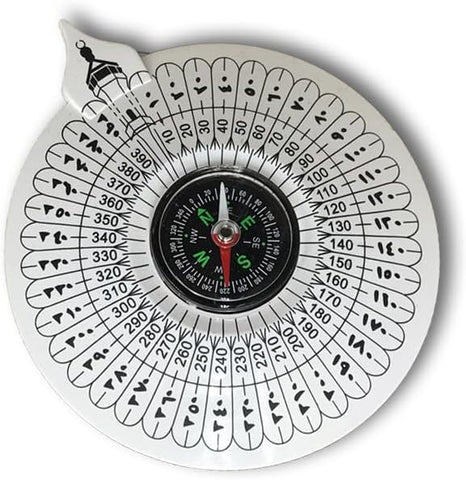 Handheld Qibla Compass Islamic Prayer Compass with Booklet