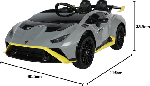Lamborghini Huracan STO Ride-On Car - Grey