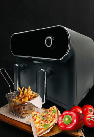 MEBASHI Air Fryer Dual Basket - LED Display 1700W
