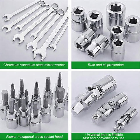 Precision 121 Pcs Ratcheting Screwdriver & Socket Bit Set – Repair Tool Kit with Magnetic Driver,
