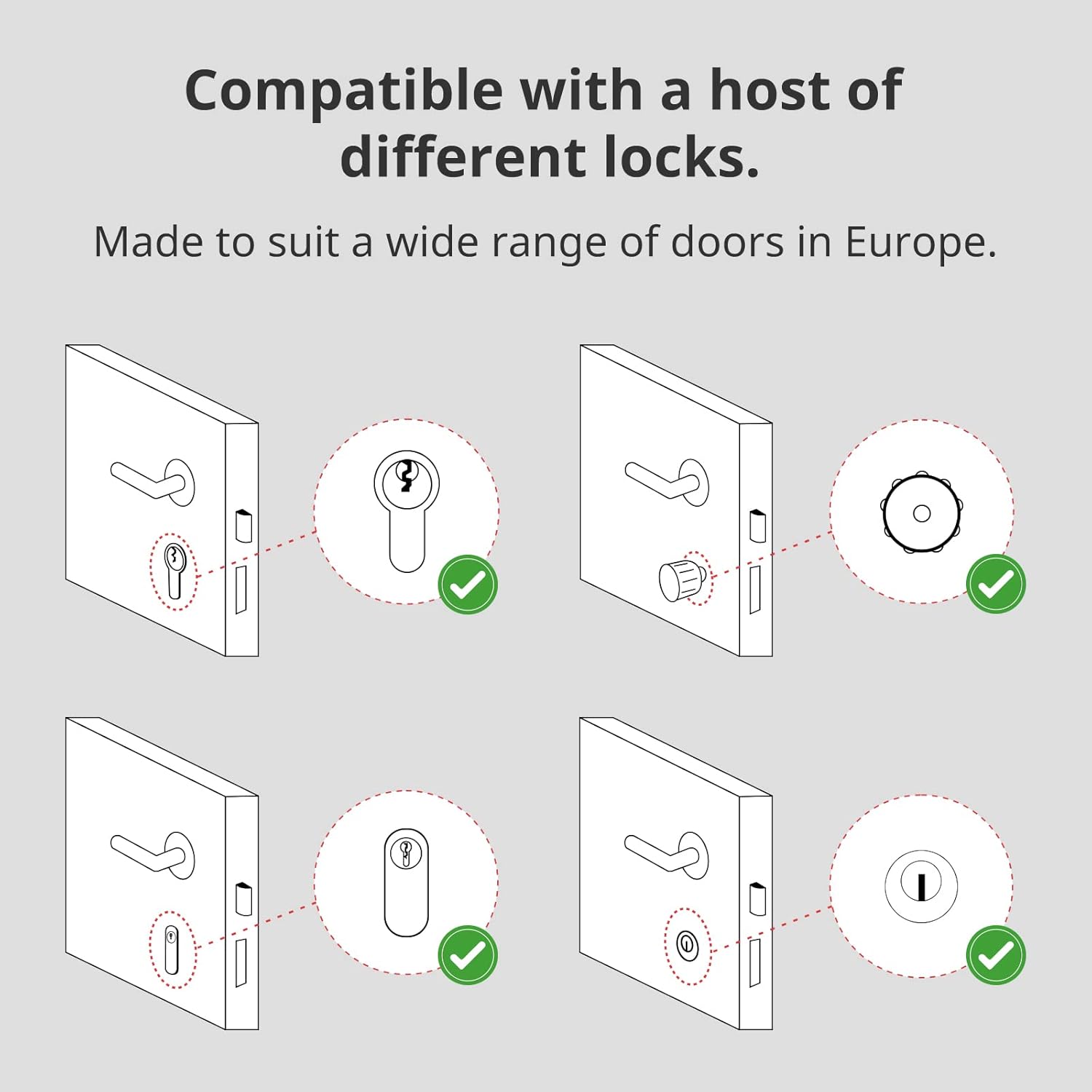 SwitchBot Smart Lock, Bluetooth Electronic Deadbolt, Keyless Entry Door Lock, Smart Lock for Front Door, Compatible with WiFi Bridge (Sold Separately), Keyless Lock Fits Your Existing Deadbolt