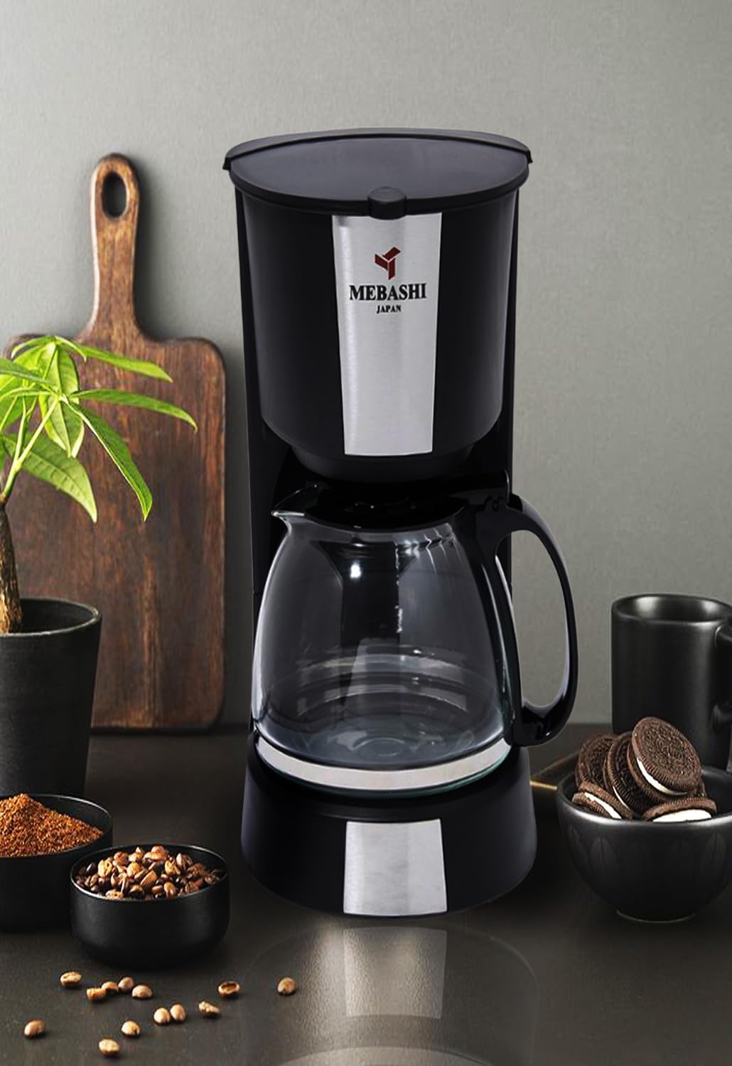 MEBASHI Drip Coffee Machine with Washable Filter and Warming Plate 900W (ME-DCM1004B)