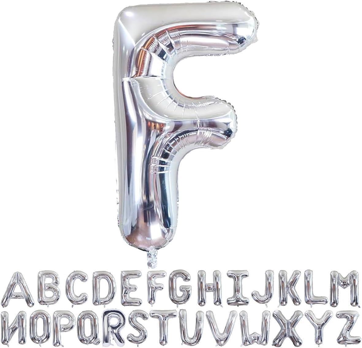 Willow 40 Inch Large Helium Silver Letter for Birthday Party Anniversary Valentine's Day Supplies