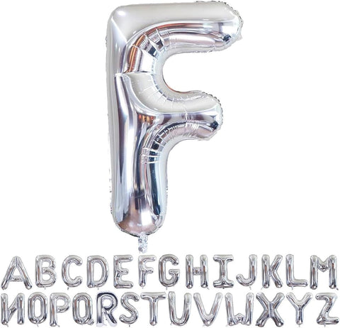 Willow 40 Inch Large Helium Silver Letter for Birthday Party Anniversary Valentine's Day Supplies