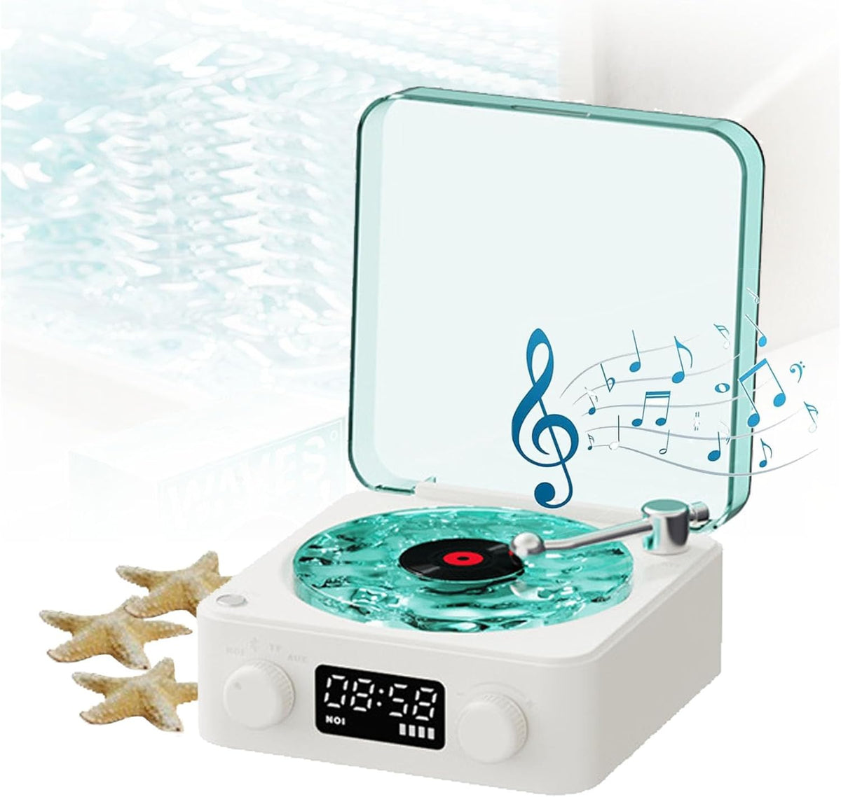 Bluetooth Vinyl Record Player Waves