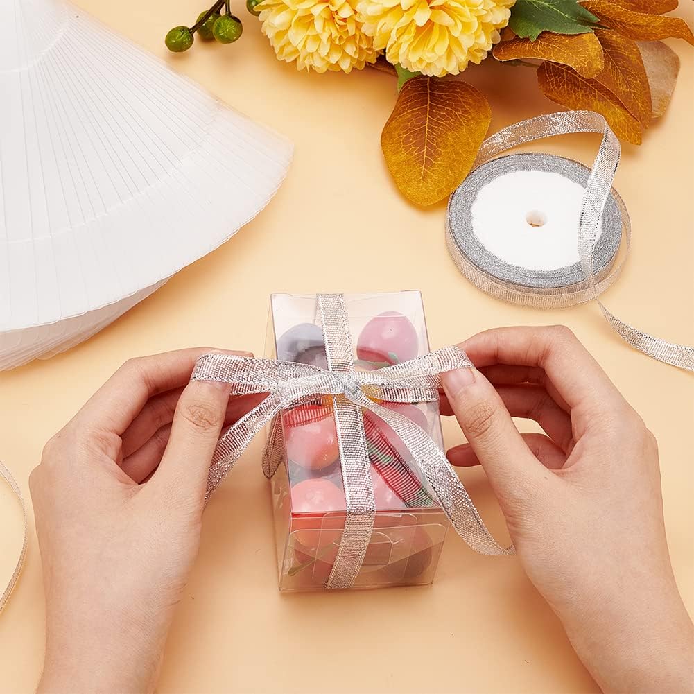 Willow 30PCS 2.3x2.3x4“ Film Covered Clear Plastic Party Favor Box for Valentine's Day Choclates and Wedding Party Candy Cookies Favors