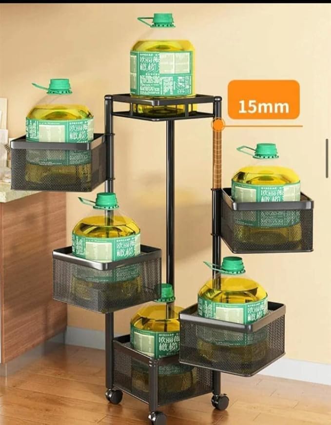 5-Layer Metal Kitchen Trolley