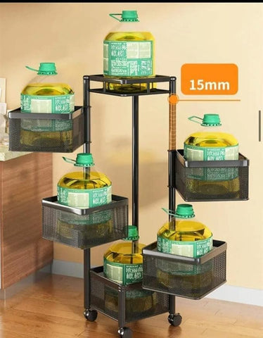 5-Layer Metal Kitchen Trolley