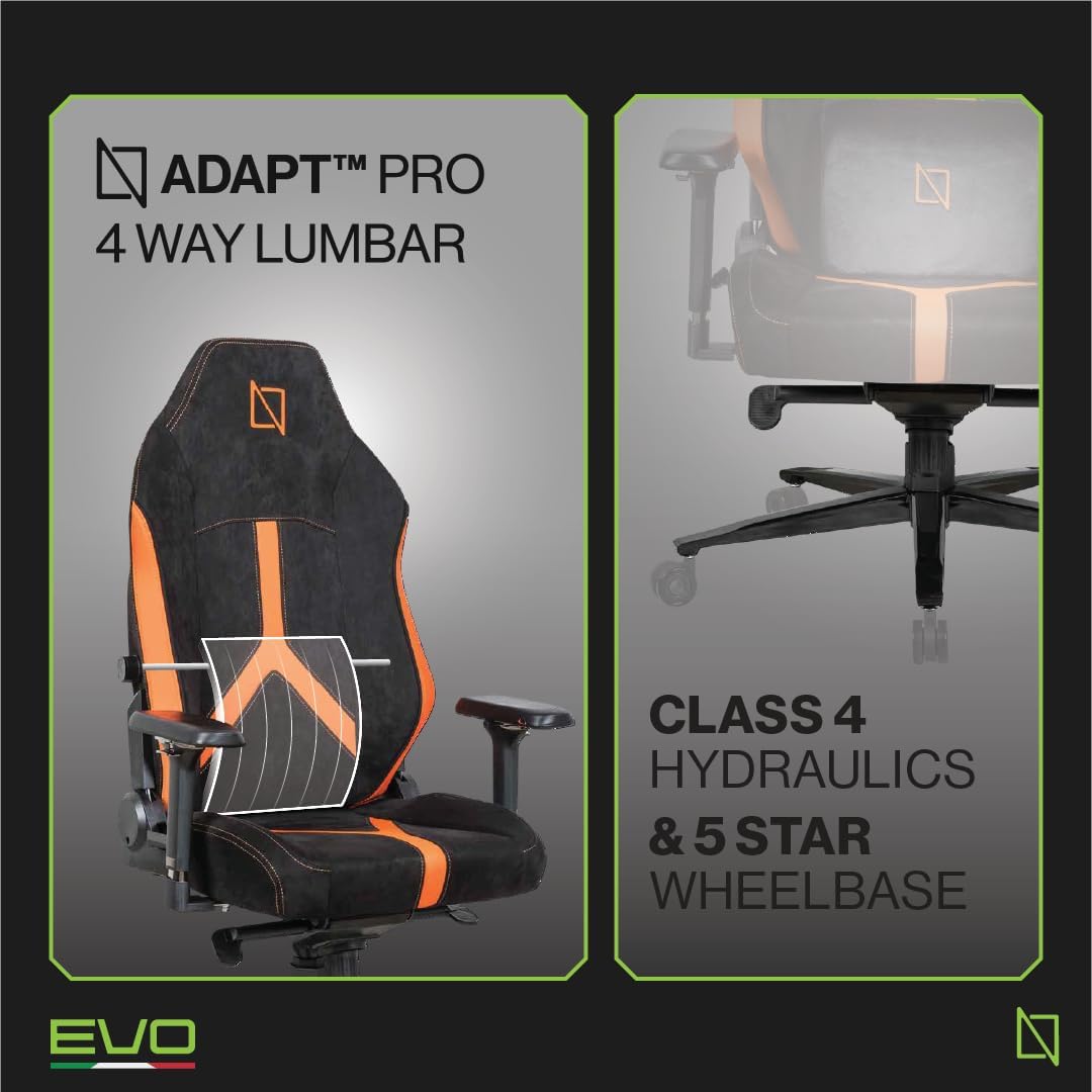 Navodesk APEX AIR, Ergonomic Gaming Chair (EVO PRO - HyperSuede, Flaming Orange)