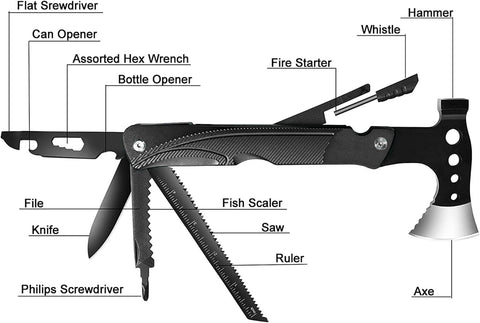 Stainless Steel Multi Tool Pliers – Heavy Duty Multitool with Knife, Saw, Screwdrivers & Wire Cutter - Survival Tool for Camping Tool-7