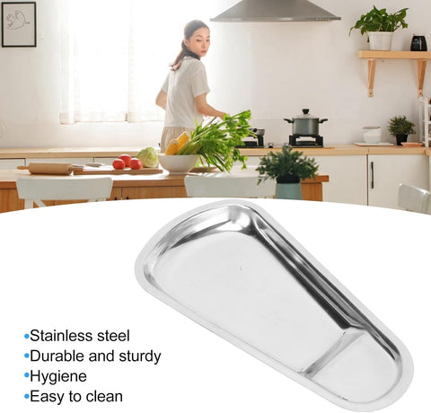 Serving Plate Platter Stainless Steel Tray Fan Shape
