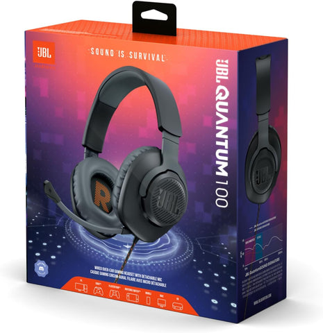 JBL Quantum 100 Wired Over Ear Gaming Headphones