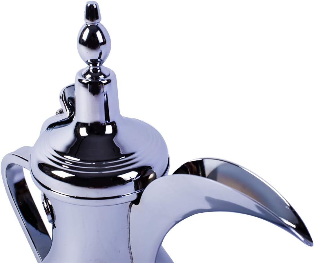 Liying Stainless Steel Arabic Coffee Pot 12 oz, Stovetop safe (Silver)…