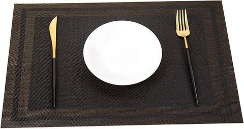 Simple PVC Dining Table Mat, Insulation Mat for Home, Restaurant, Hotel (10Pc Set)
