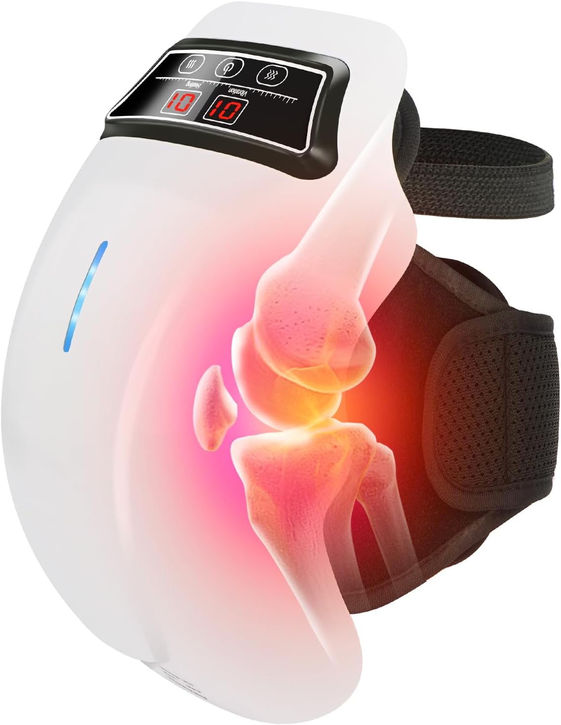 Cordless Knee Massager with 9 Level Heat, Vibration, & Massage Therapy