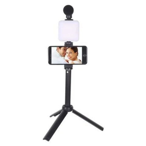 6 in 1 Combo Shotgun Microphone, Selfie Light, Tripod Stand Adjustable, Mobile Holder Photography - AY-49T