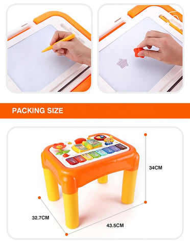 Goodway - Kids Toys Educational Drawing Table for 3+ Years - OrangeYellow