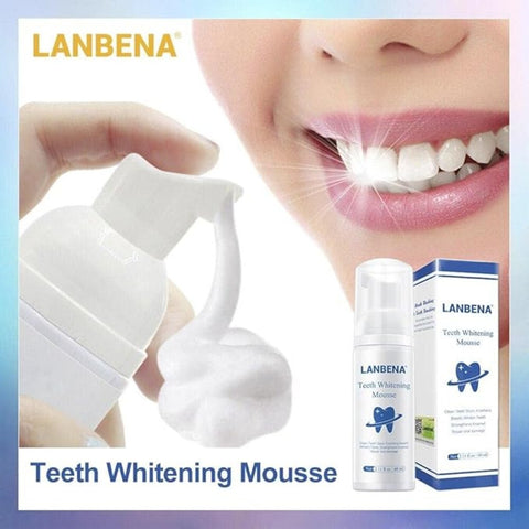 LANBENA Tooth Whitening Oral Care Foam Toothpaste Teeth Cleansing Mousse 60ml.