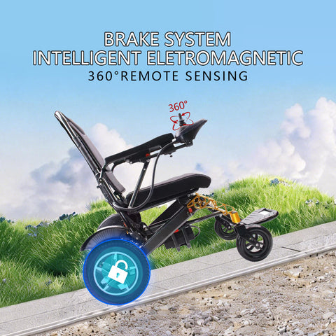 Foldable Electric Wheelchair – Lightweight Power Wheelchair with Lithium Battery for Adults & Seniors