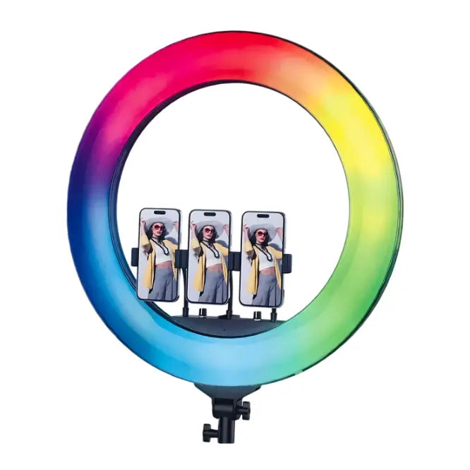 Plokama R56 Pro Soft LED RGB Ring light 56cm - Soft Light , Non-slip Design , Free Spin with Tripod Stand