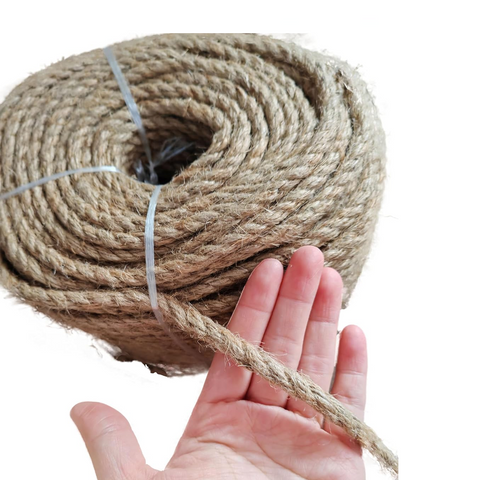 Strong Hemp 6mm x 91.4 mm  Twine Cord for DIY Crafts, Decoration, Gift Wrapping, Garden, Boating, Hanging and Packing and Pets - Eco-Friendly, Durable Utility Rope (4mm To 32mm)