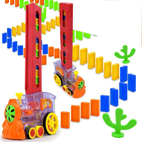 Little Angel Kids Toys Electric Domino Train