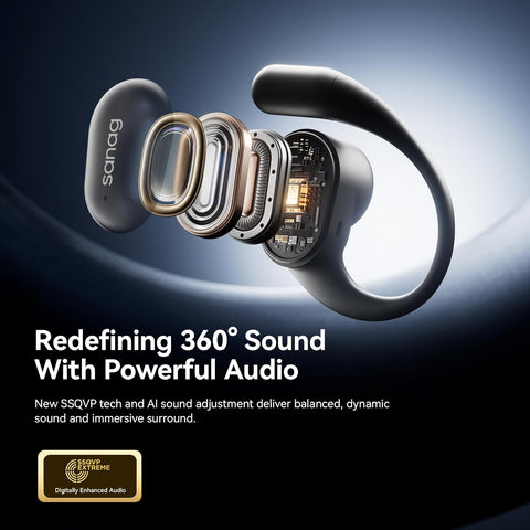 Sanag C16s- Ear Headphones True Wireless Bluetooth 5.4 Open Ear Earbuds