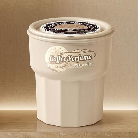 White Tea Snow Charm Coffee Scent Car Air Freshener Jar 190g – Long Lasting Coffee Perfume
