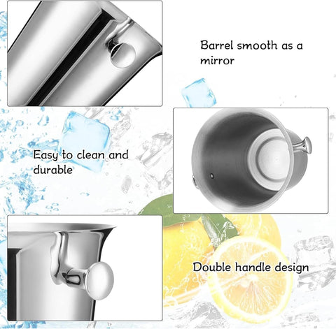 Ice Bucket 5L Stainless Steel Beverage Tub for Parties Large Drink Bucket