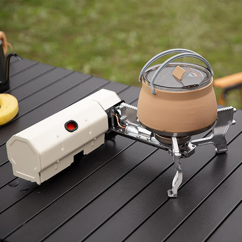 Portable Foldable Compact Camping Stove for Outdoor Cooking, Hiking, Backpacking & Emergency Use (Khaki)