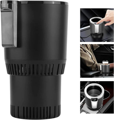 Portable 2-in-1 Car Cup Warmer & Cooler, USB Electric Beverage Heating and Cooling Cup Holder