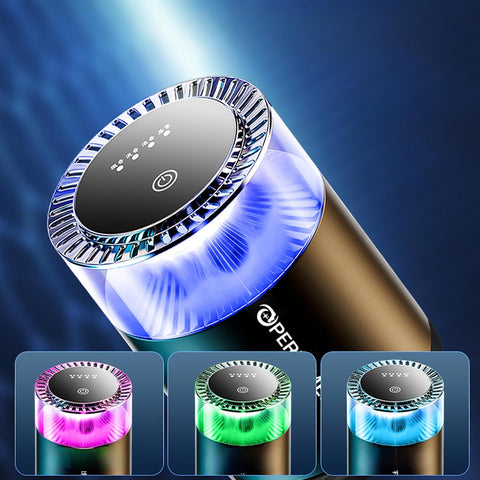 Aromatherapy Car Air Freshener Diffuser – USB Rechargeable Waterless Aromatherapy Humidifier, with Light - Oriental Golden Osmanthus