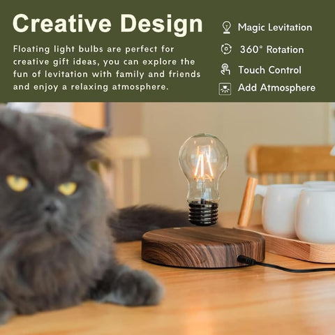Olmecs Magnetic Floating Light Bulb Lamp, Levitating LED Bulb