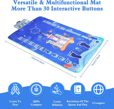 Interactive Electronic Prayer Mat with Touch Sensitivity Islamic Prayer Mat
