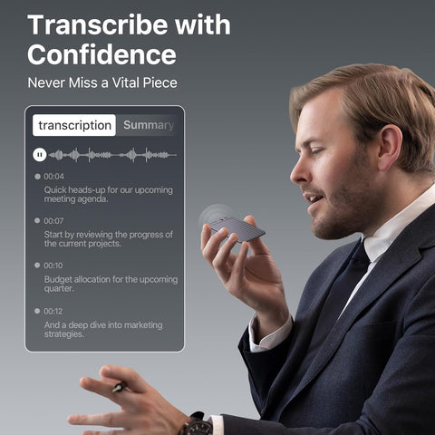 PLAUD NOTE AI Voice Recorder, App Control, Transcribe & Summarize Empowered by ChatGPT