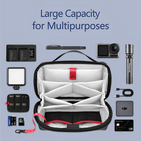Portable Travel hand bag - Electronic Organizer for MacBook Charger, Cables, Power Bank, Hard Drive, and More - Water-Resistant