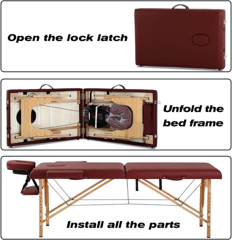Portable Fitness Massage Table - Professional Adjustable Folding Bed for Ultimate Relaxation