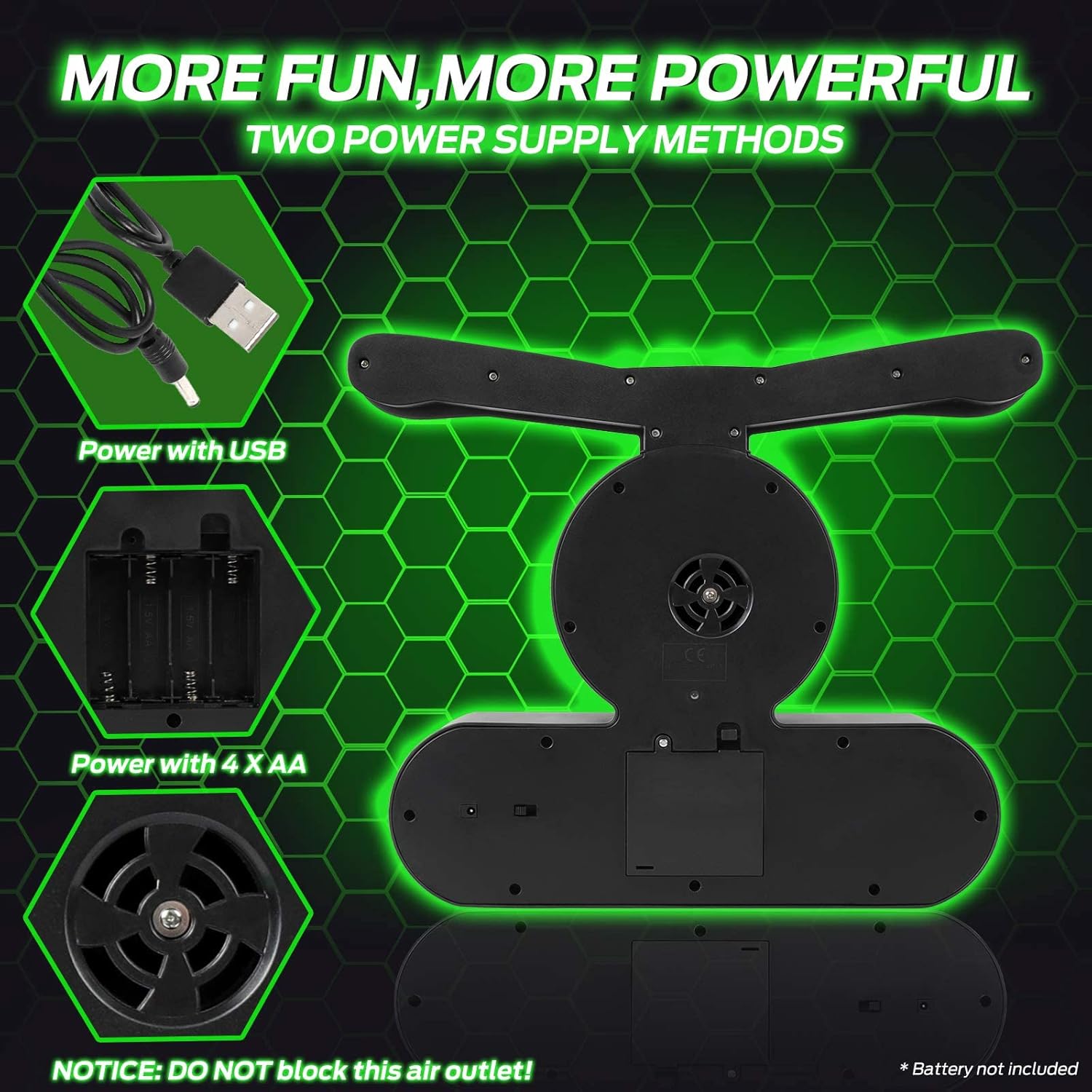 Glow in The Dark Luminous Electric Floating Target Practice Hover Ball Shooting Game for Kids with Foam Bullets