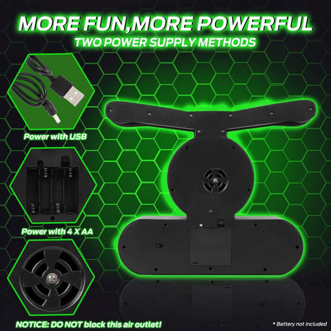 Glow in The Dark Luminous Electric Floating Target Practice Hover Ball Shooting Game for Kids with Foam Bullets